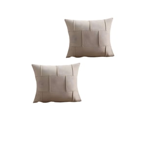 Genérico - Set De 2 Fundas De Cojin Plisada 45X45 Beige