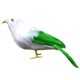 thumbnail image 4 of Aves en miniatura decorativas artificiales emplumadas figura modelo 1-blanco verde, 4 of 5