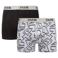 Zahr - Pack De 2 Boxers Negro Y Estampado