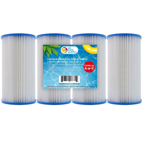Cartuchos de Filtro de Repuesto U.S. Pool Supply Paquete de 4 Tipo A/C