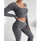 thumbnail image 4 of Conjunto Yoga Mujer Flare Líneas Estilo Moderno - YJ320, 4 of 5