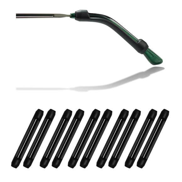 Retenedor de silicona para anteojos con punta de sien, 5 pares, negro