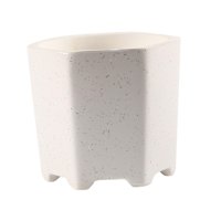 Ioensy - Macetas Decorativas Con Orificio De Drenaje Para Sala De Estar, Guardería, Color Blanco