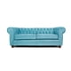 thumbnail image 1 of Sofá Chesterfield 3C Felpa Turquesa, 1 of 2