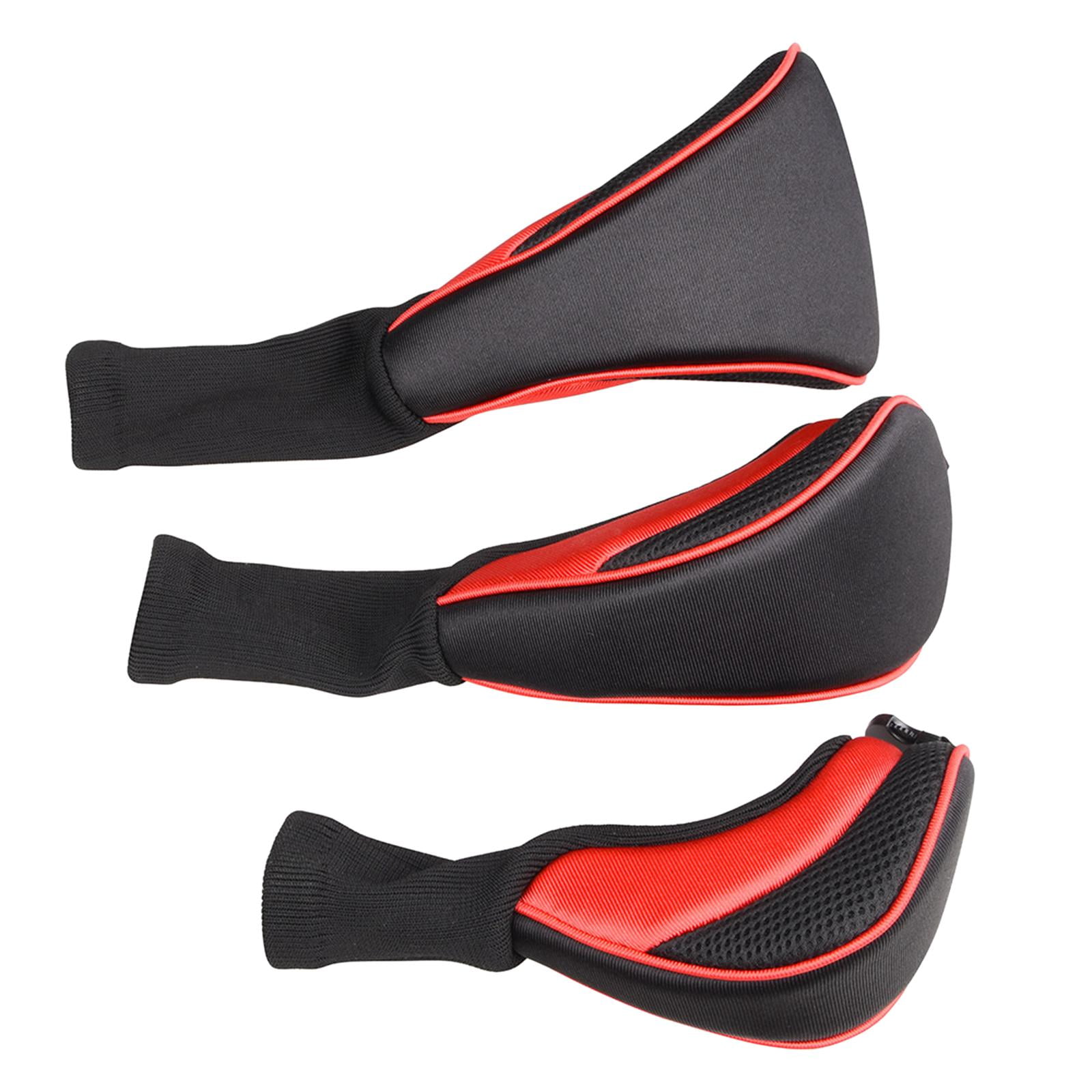 Magideal - Cubierta De La Cabeza Del Palo De Golf Para Fairway Woods Accesorios De Golf Cubiertas Protectoras De Malla De Cuello Largo 1, 3 5 Driver , Rojo Nuevo Rojo