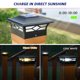 thumbnail image 4 of Luces solares para tapas de postes APONUO 14,5 × 14,5 × 7 cm IP44 impermeables, 4 of 7