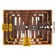 thumbnail image 3 of Set de backgammon Crazy Games Classic de 28 cm con funda de piel, 3 of 3