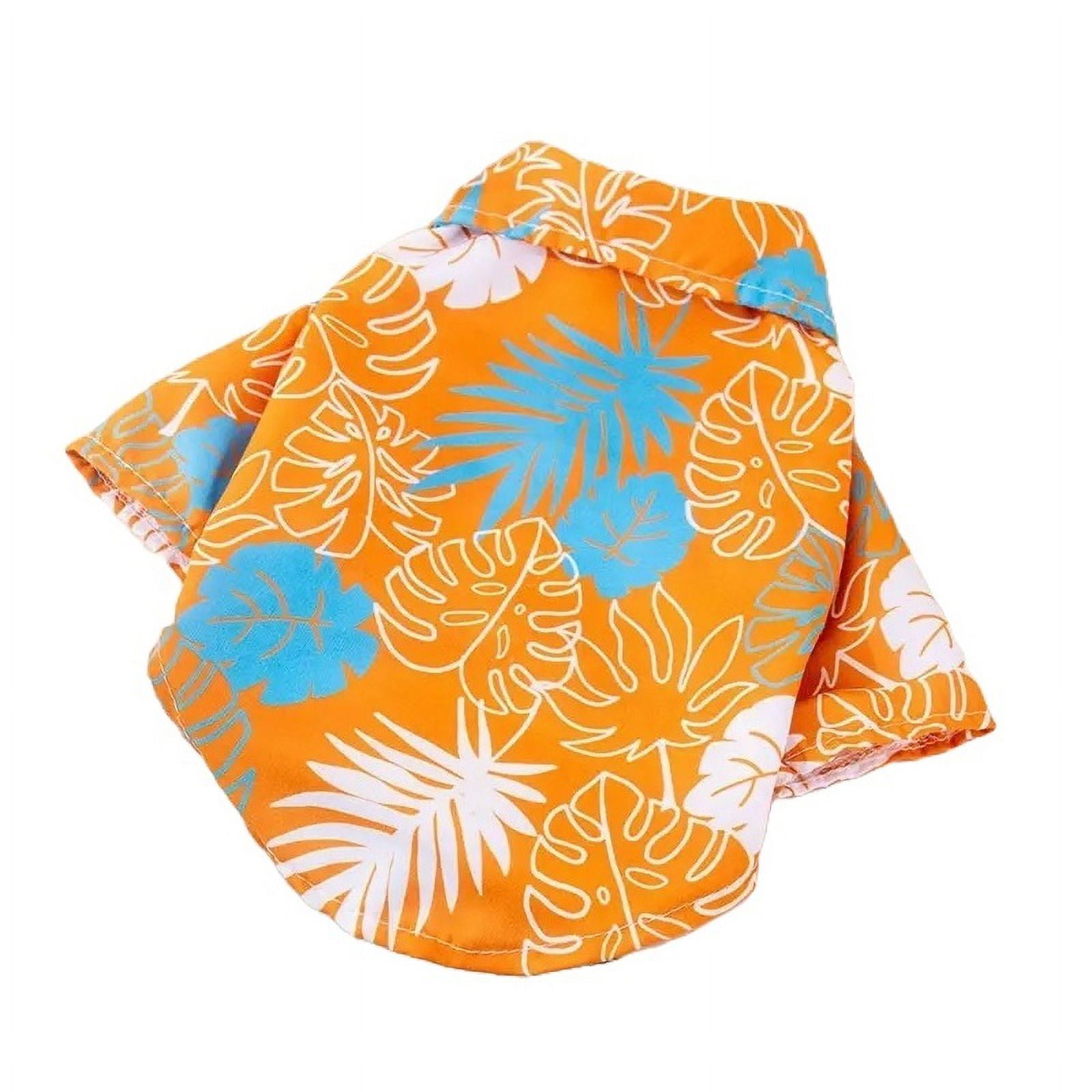Winpet - Ropa Para Perros Pequeños Y Gatos Guayabera Cheerful Naranjo M A Xl