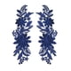 thumbnail image 4 of 2 Apliques De Encaje Con Bordado De Flores Para Boda, Vestido De Fiesta, Ropa, Azul Oscuro, 4 of 5