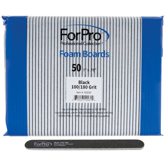 Placas de espuma para uñas ForPro Professional Collection 100/180 Grit