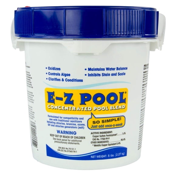 Solución para el cuidado de la alberca E-z Pool concentrada de 2.27 kg, cubeta de 5 lb