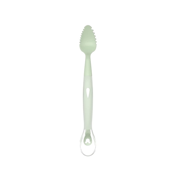 Baby Scraping Spoon Baby PPSU Material Double Ended Fruit Feeding Spoon Children Silicone Feeding Eating Spoon Fork
