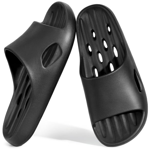 Sandalias para ducha Aoowoll antideslizantes de EVA negras EU44-45