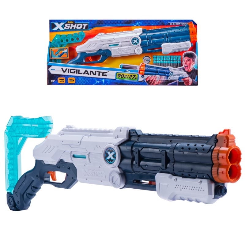 X-Shot - Lanzador Vigilante Con 24 Dardos.
