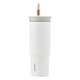 thumbnail image 1 of Vaso de viaje Owala de acero inoxidable, 710 ml, aislante, gris y blanco, 1 of 3