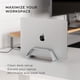 thumbnail image 3 of Soporte vertical para portátil HumanCentric para MacBook Silver, 3 of 8
