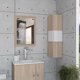 thumbnail image 1 of Mueble De Baño Parte 1 Y 2 + Muro + Espejo Rovere/Blanco, 1 of 10