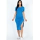 thumbnail image 1 of Vestido Midi Con Dobladillo Dividido Y Fruncido Lateral Con Cordón, 1 of 2