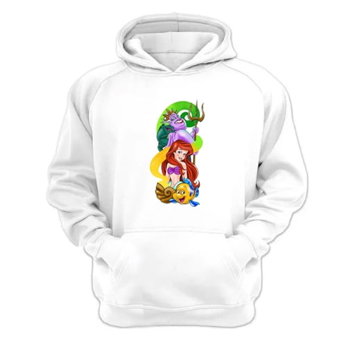 Polerón Canguro Sirena Marina Blanco Talla Xl Unisex