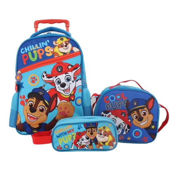 Set Promo Bts Con Ruedas 3 Piezas Paw Patrol Niño