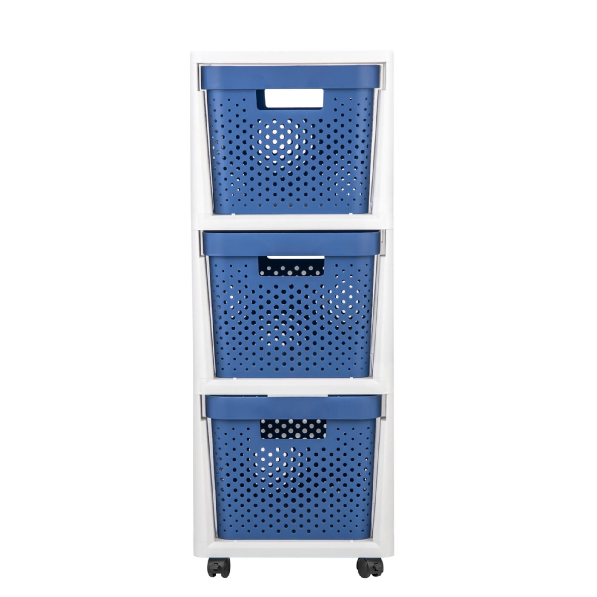 Repisa De 3 Cajones 51l Sl615569a Pp Azul Haus