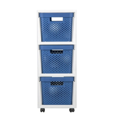 Repisa De 3 Cajones 51L Sl615569A Pp Azul  Haus