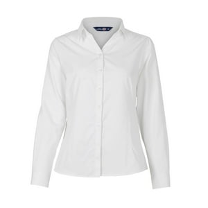 T-World - Blusa Trevira Light Manga Larga Mujer Blanca