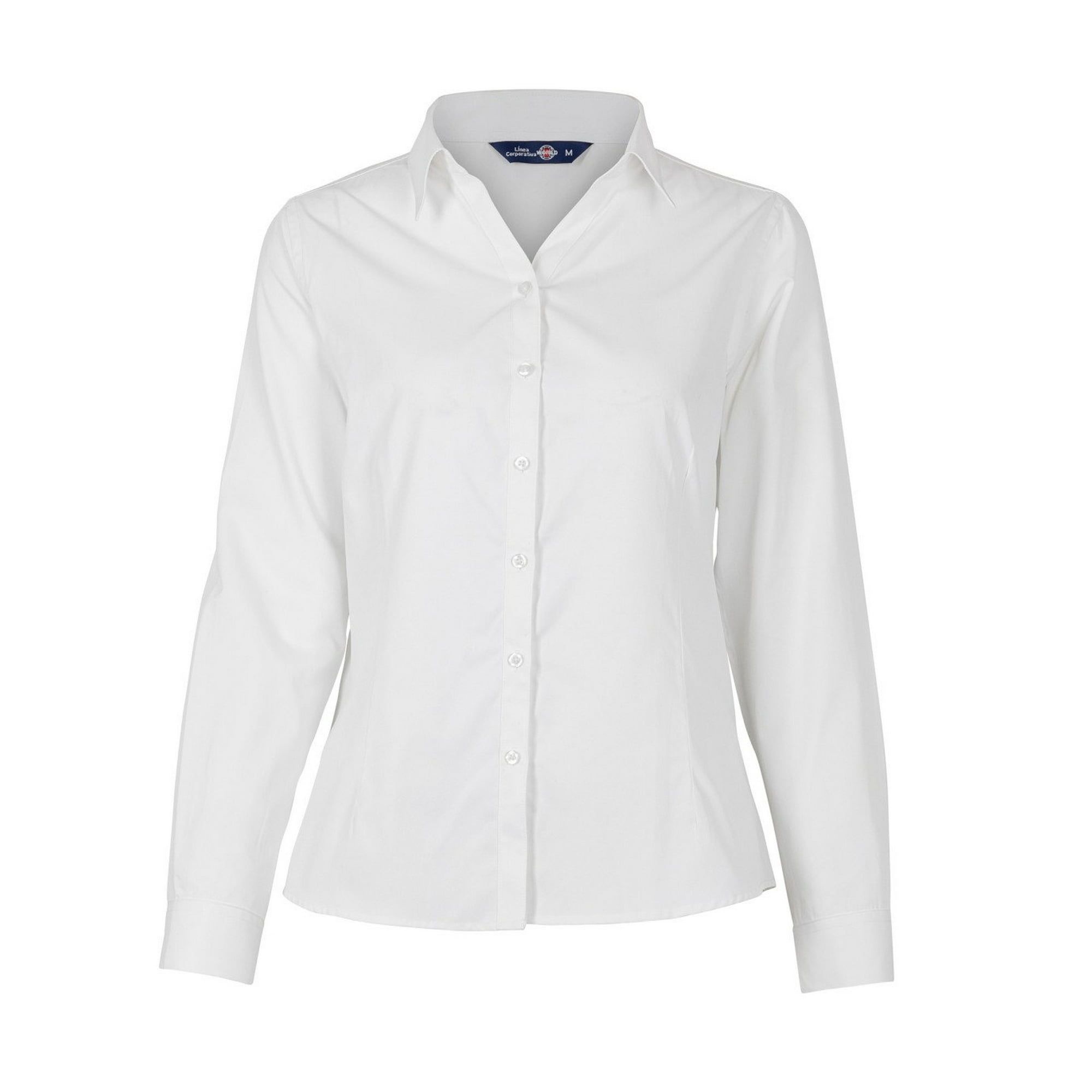 T-world - Blusa Trevira Light Manga Larga Mujer Blanca