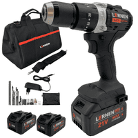 Taladro Percutor Black Edition Brushless Lernen + Baterías + Bolso + Accesorios