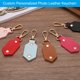 thumbnail image 4 of Uxcell 2 piezas de llavero personalizado con foto y cuero 11.2cm x 3.5cm llavero personalizado para amigo y familia, rosa, 4 of 6