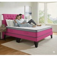 Vitelio - Cama 2 Plazas + Colchon Fuscia Capitone