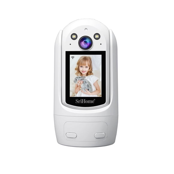 Cámara IP WiFi Srihome SH060 2MP PTZ con Pantalla 2.4