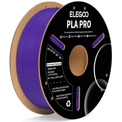 Filamento Para Impresora 3D Elegoo Pla Pro, Color Morado, 1,75 Mm, 1 Kg