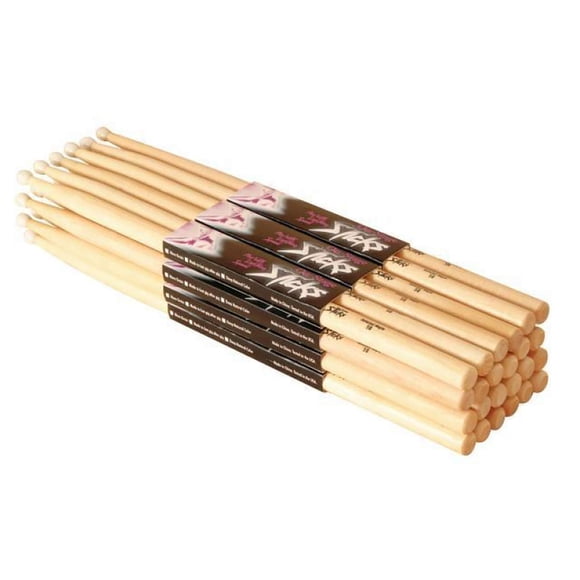 Baquetas OnStage On Stage Hickory 2B con punta de nailon, 12 pares