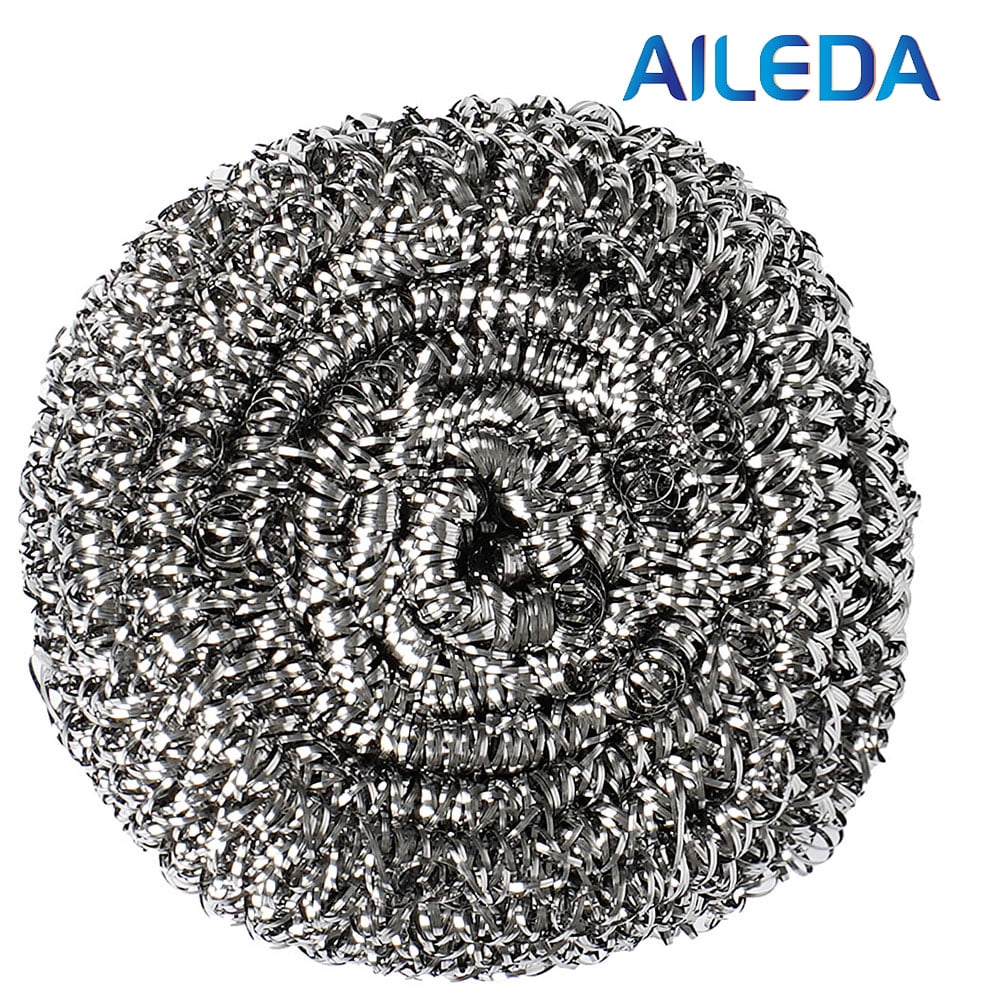 Aileda Virutilla De Acero Inoxidable Set 1 Virutilla Aileda Esponja De Acero Para Olla Y Cocina