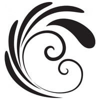 Rienda Libre Graphics - Decomural Simple Swirl Decorative Embellishment Ws-18058