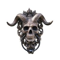 Magideal - Escultura De Cráneo De Cabeza De Oveja/Estatua De Cabeza De Cráneo De Oveja/Punk/Resina/ De Puerta De Cabeza De Esqueleto/Para Decoración De Pue