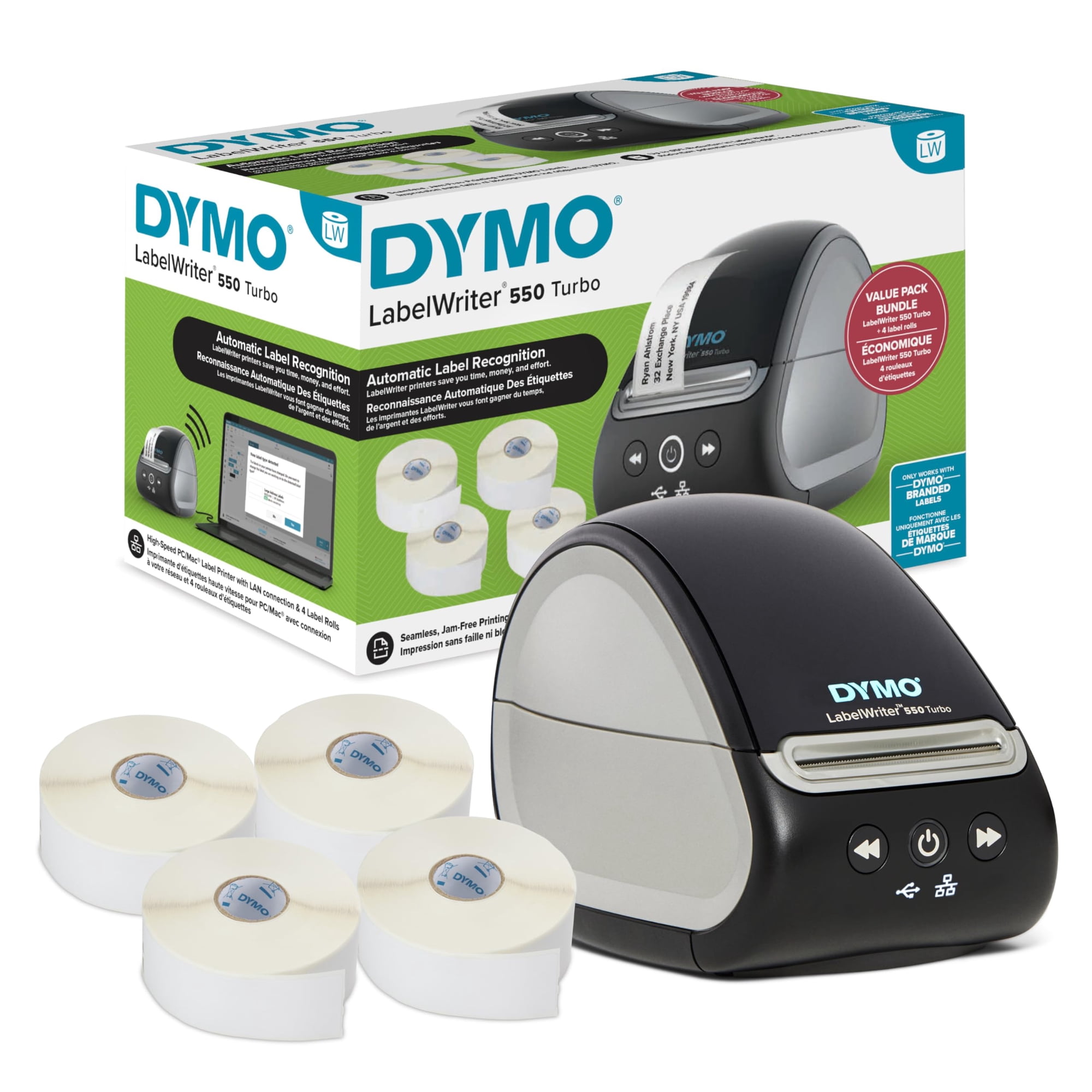 Impresora De Etiquetas Dymo Labelwriter 550 Turbo Con Paquete
