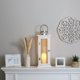thumbnail image 4 of Galería Candle Lantern Zingz & Thingz de madera blanca clara, 4 of 9