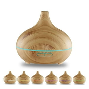 Total Upgrate - Humidificador Difusor De Aromas 7 Colores Led 150Ml Madera C