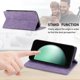 thumbnail image 4 of Funda tipo cartera con bloqueo RFID para Samsung Galaxy S25 FE Con tapa abatible, portatarjetas, cierre magnético, TPU y soporte Morado, 4 of 6