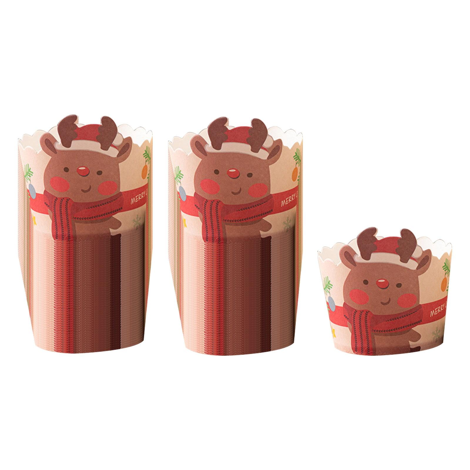 Bothyi - 100x Muffin Cake Cup Muffins Cupcake Liners Para Baby Showers Bodas Aniversario Elk
