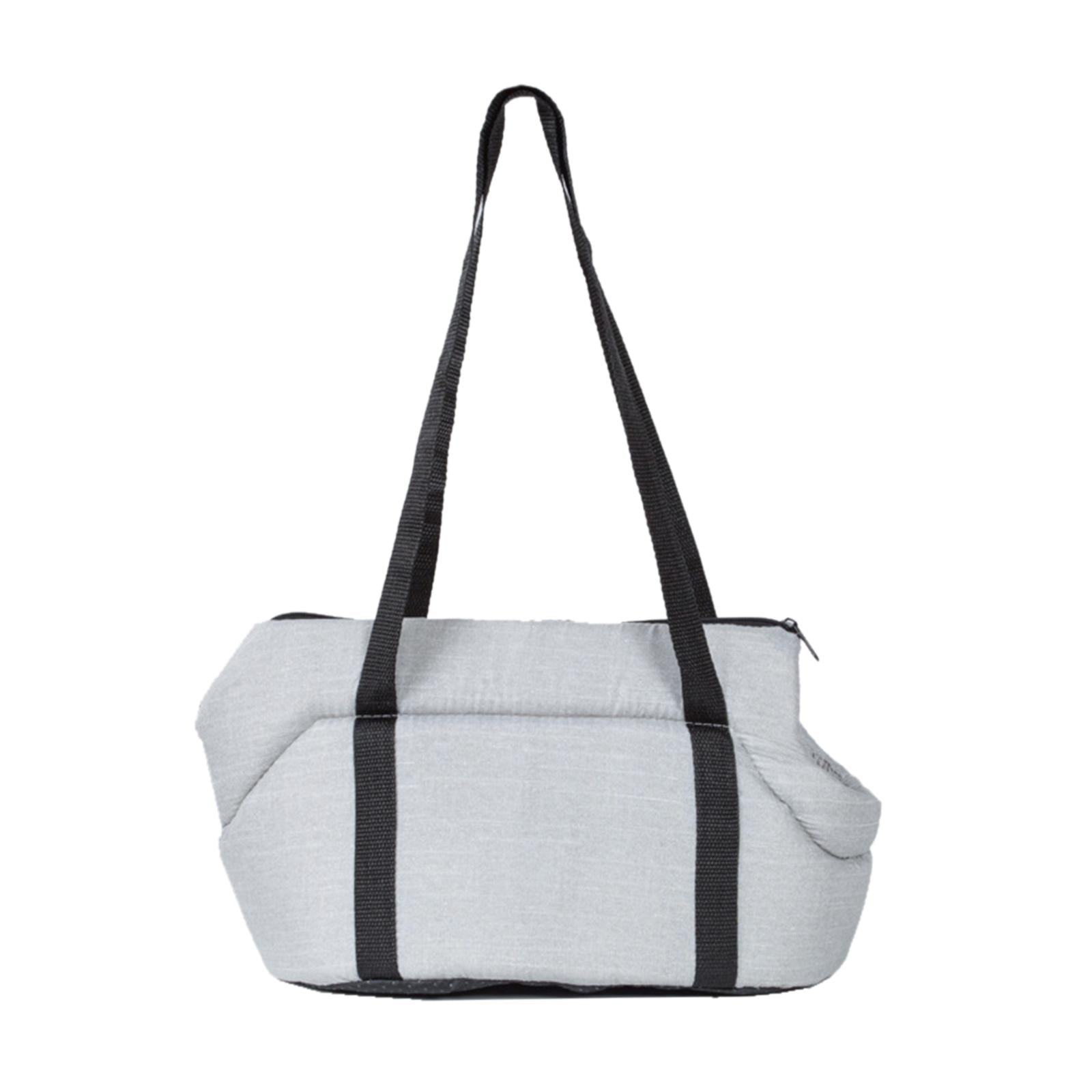 Magideal - Bolsa De Viaje Portátil Para Mascotas, Bolsa Con Asa, Bolso De Hombro, Jaula, Asiento Transpirable Para Perros Para Senderismo, Caminar, Perros Pequeñ , Gris 45x22x20cm