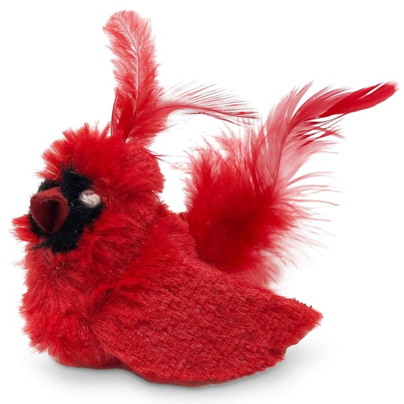 Juguete para gatos OurPets Play-N-Squeak Real Birds con hierba gatera y sonido