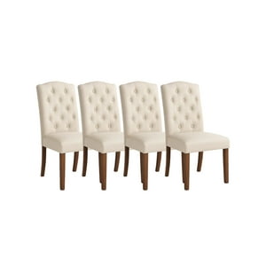 Habita2 Chile - Pack 4 Sillas Con Tapiz Lino Imperial Acolchada