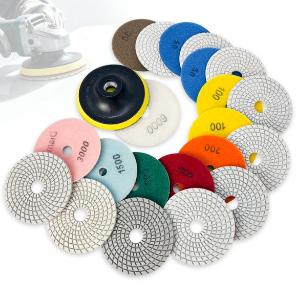 Kit de Almohadillas de Pulido DiamDr 18 cm con Diamante