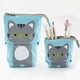 thumbnail image 1 of Get Organized with our Adorable Telescopic Pencil Holder - 1pc Canvas Cartoon Cute Cat Pen Case with Adjustable Size and Zipper Closure for Stationery, Pens, Pencils and Markers - Perfect for Office a, 1 of 5