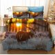thumbnail image 1 of Sunset Elk Deer Animal Quilt Duvet Cover Set Soft Bedspread Children3-Piece Bedding Set, 1 of 5