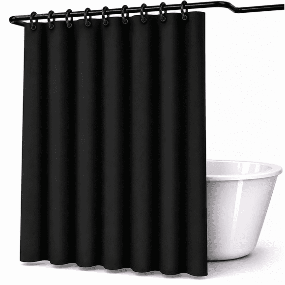Cortina De Bano De Tela Impermeable 180*180cm + 12 Ganchos