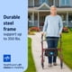 thumbnail image 3 of Rollator Walker Medline Steel con asiento de 160 kg de capacidad, 3 of 7